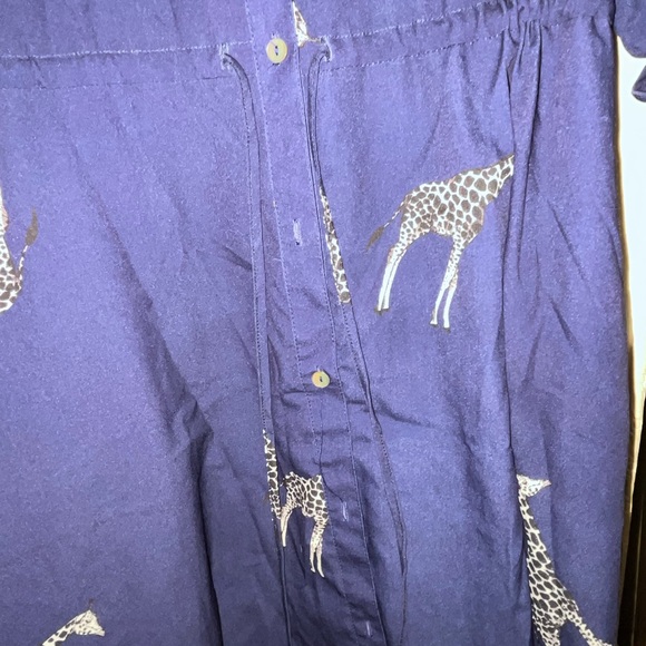 Smith & Willow Deep navy/purple, giraffe print, size medium. Playful, awesome. - Picture 4 of 7
